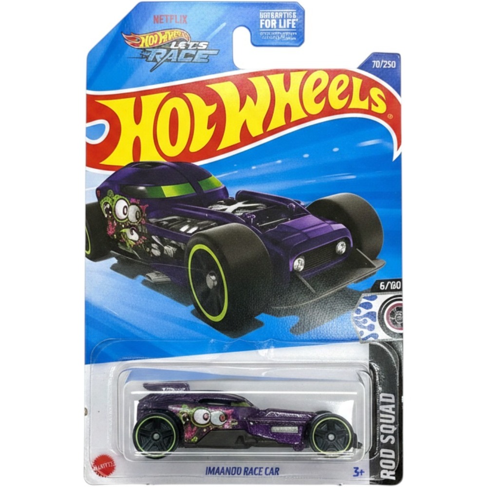 Hot Wheels Lets Race Imaando Race Car Purple Rod Squad 6/10 HW50 Concept HYX71